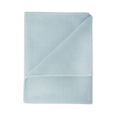 J by Jasper Conran Babys' light blue stitched blanket